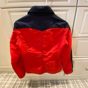 Bogner antigliss Red & Blue color block full zip ski jacket size S